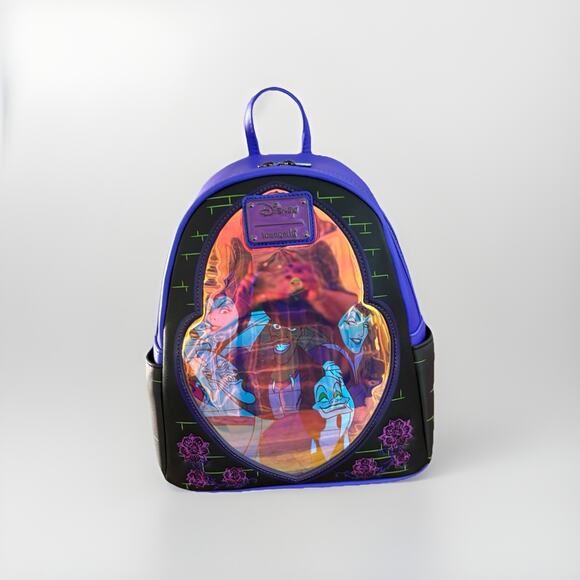 Loungefly Disney Villains Stained Glass Mini Backpack GITD Maleficent Evil Queen - Picture 1 of 9